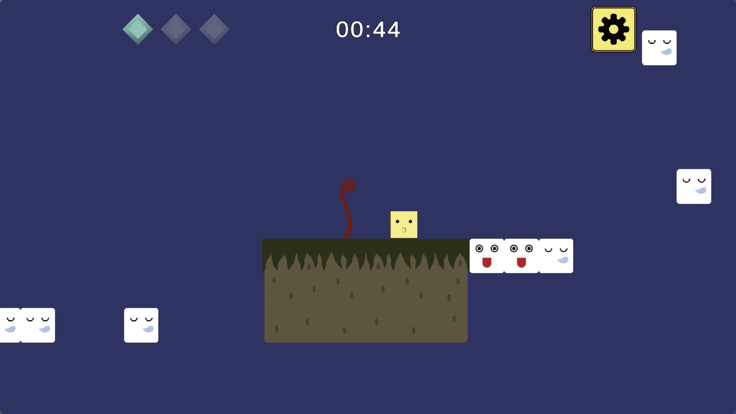 白々しい四角のアクション游戏截图