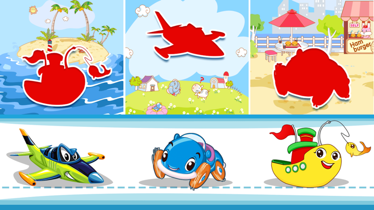 小汽车 拼图的 孩子 游戏游戏截图