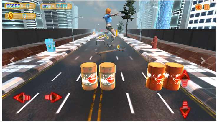 Surfer Chick: Dash, Jump & Dodge Skate 3D Action游戏截图