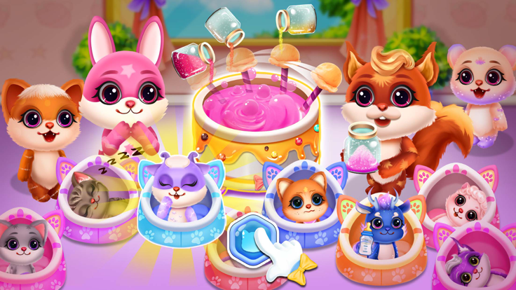 可爱宠物护理屋-女孩领养照顾小动物游戏截图