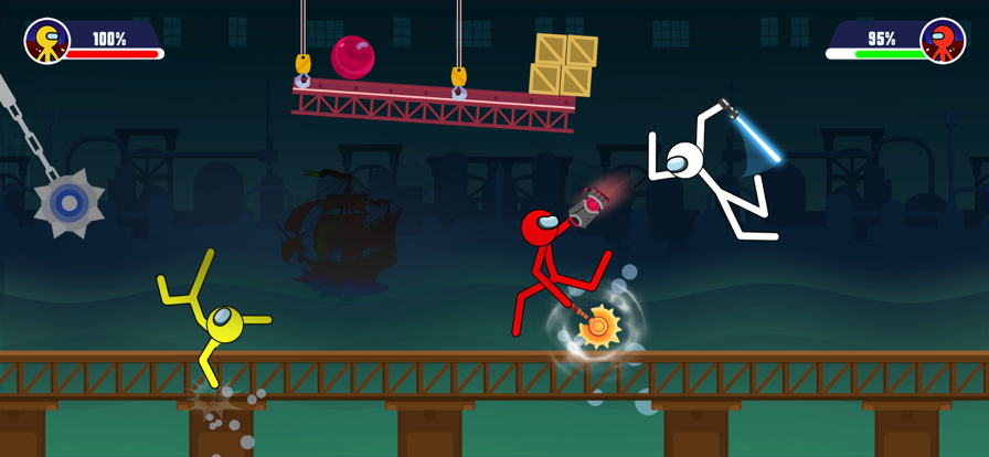 火柴人大乱斗 - 火柴人大作战, 火柴人战斗的勇士游戏截图