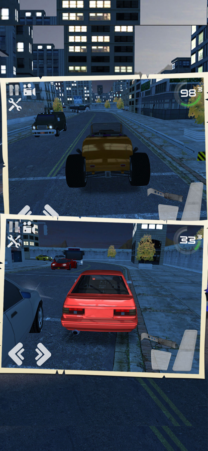 夜晚的城市交通经典汽车驾驶漂移和停车模拟器游戏截图