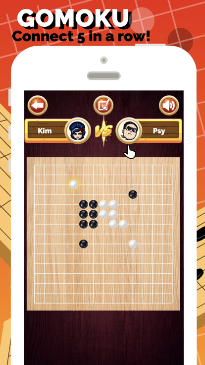 五子棋 (Gomoku) 双人对战游戏截图