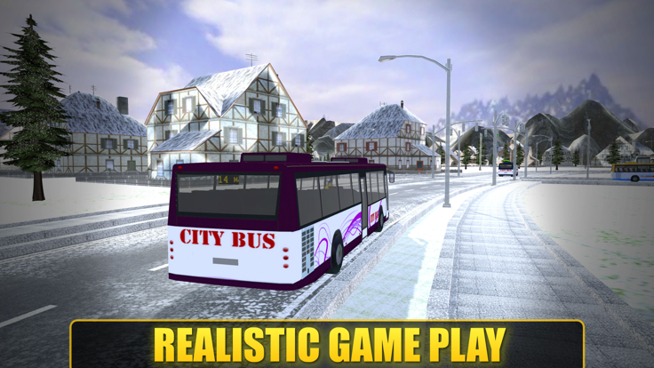 教练希尔驱动巴士驾驶雪3D辛游戏截图