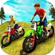 Kids Downhill Mountain Motorbike Riding