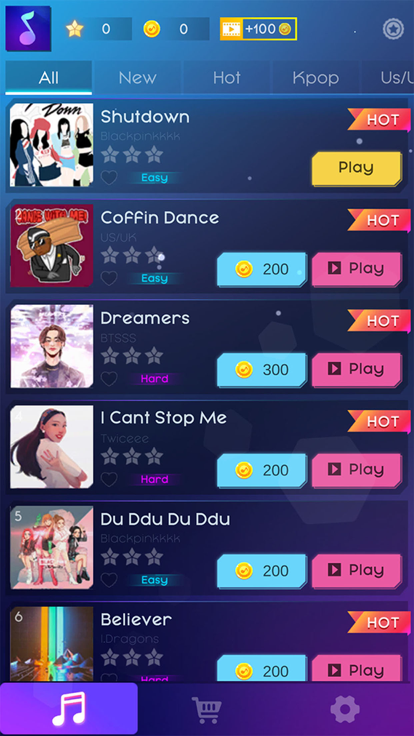 Magic Hop: Kpop Music Tiles!游戏截图