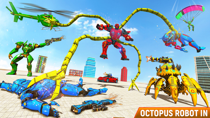 章鱼机器人汽车游戏 3D-战争游戏截图