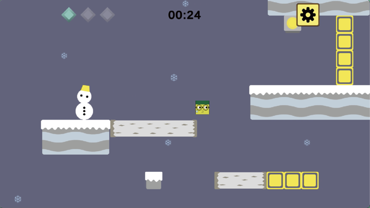 白々しい四角のアクション游戏截图