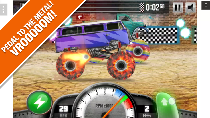 Racing Monster Trucks - Drag Racing Game游戏截图