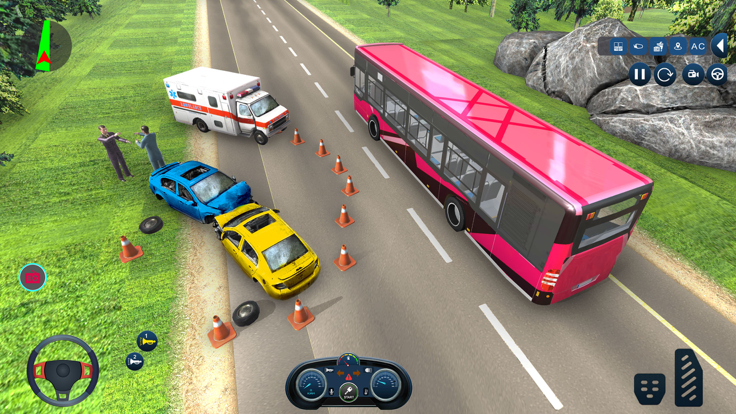 Highway Coach Bus Driving Sim游戏截图