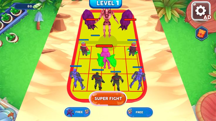 Superhero Merge Monster Fight游戏截图