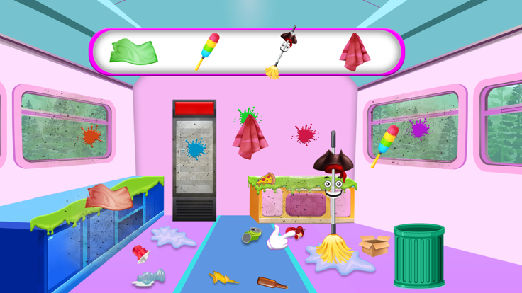 火车清洗和清洁游戏游戏截图