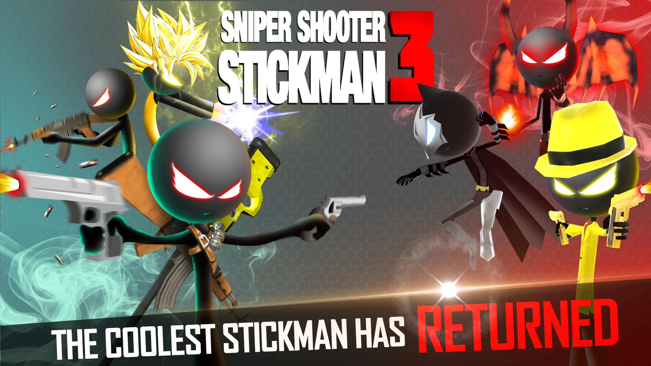 sniper shooter stickman 3 fury: gun shooting games