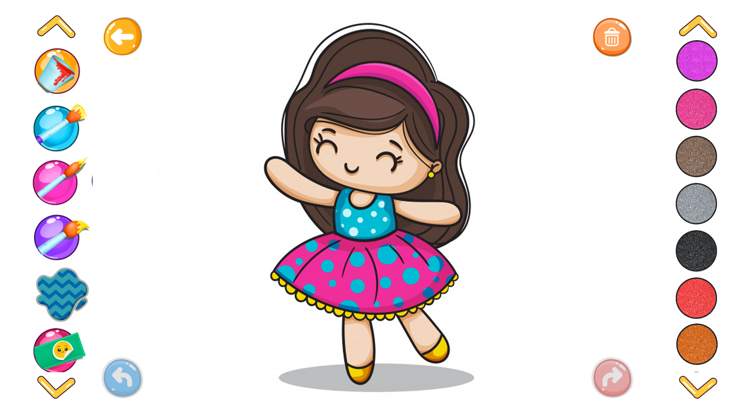 Doll Dresses Coloring Book游戏截图