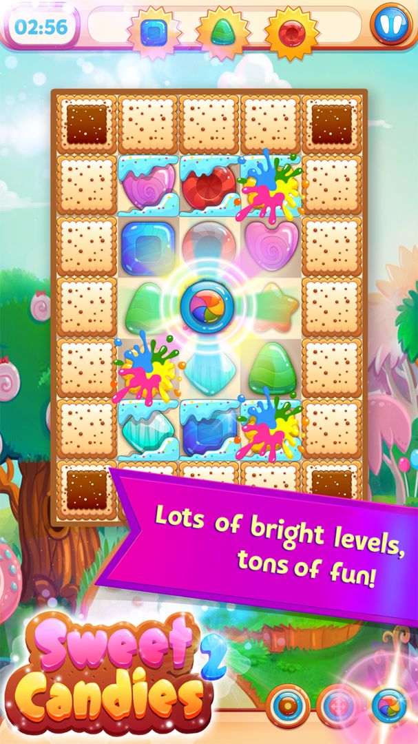 Screenshot of Sweet Candies 2 - Cookie Crush Match 3 Puzzle