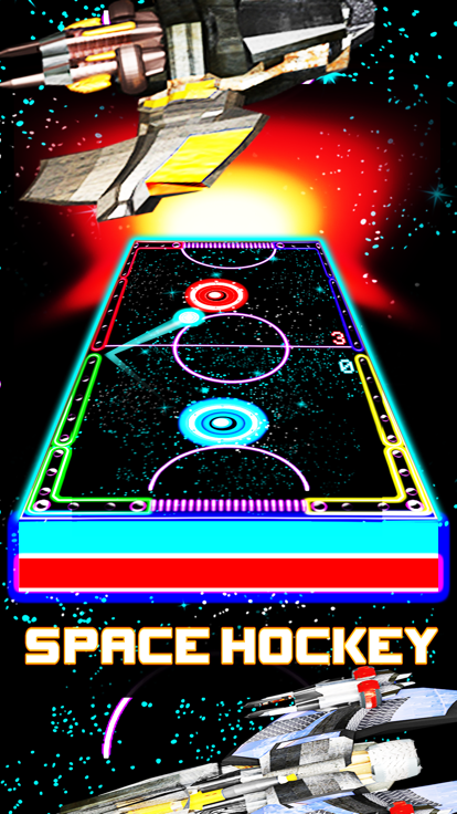 Glow Hockey HD 焕发曲棍球高清 霓虹灯空气曲棍球游戏截图