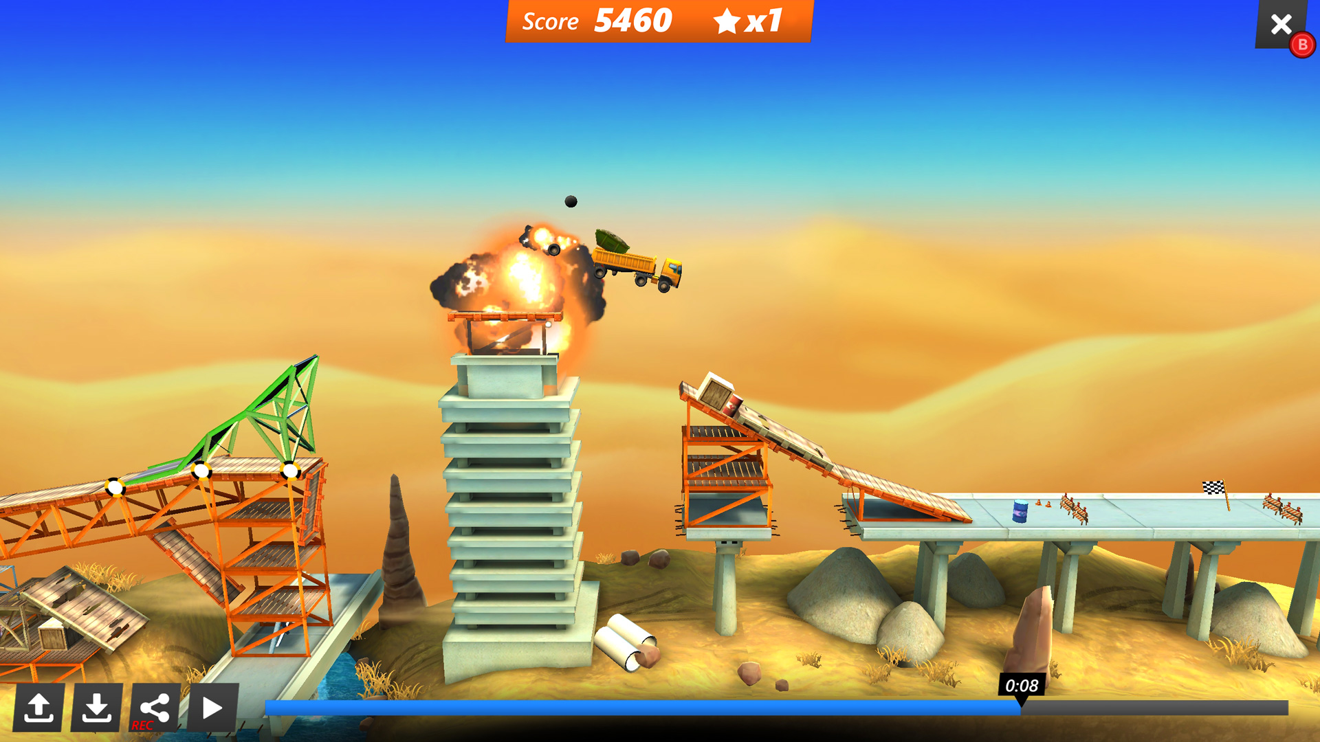 Bridge Constructor Stunts游戏截图