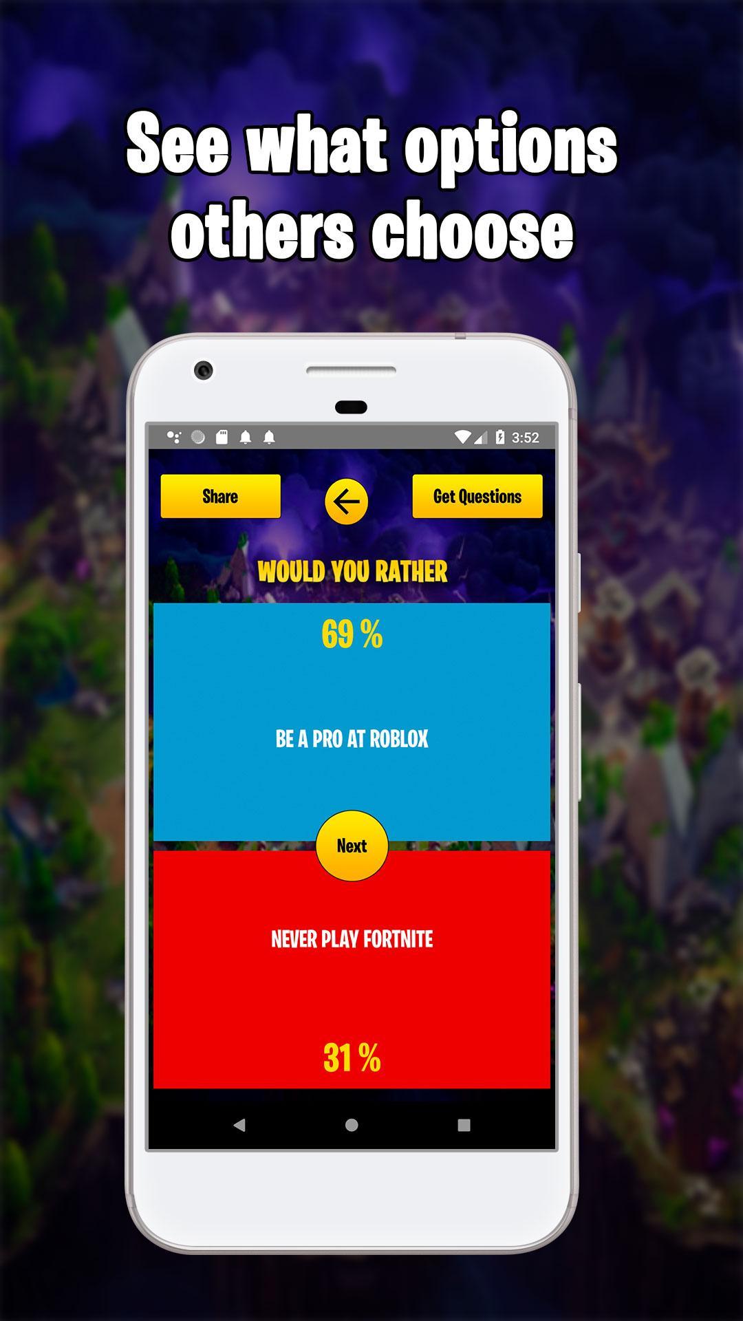 Game Would You Rather For Battle Royale Android Download Taptap - download roblox battle royale