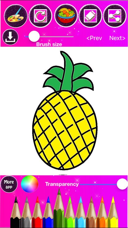 Fruit & Vegetables Coloring游戏截图