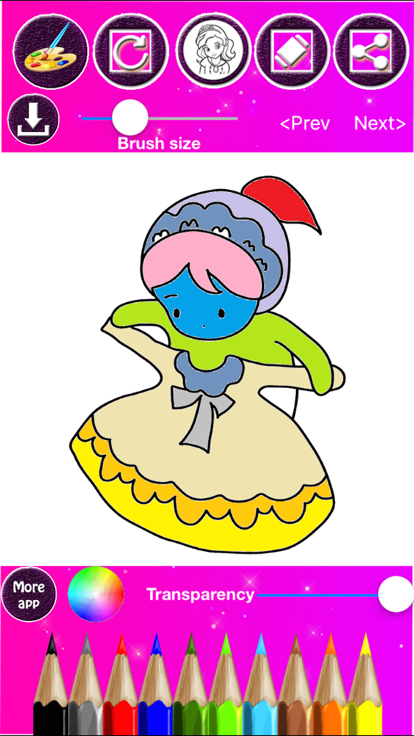 Princess Coloring Drawing Book游戏截图