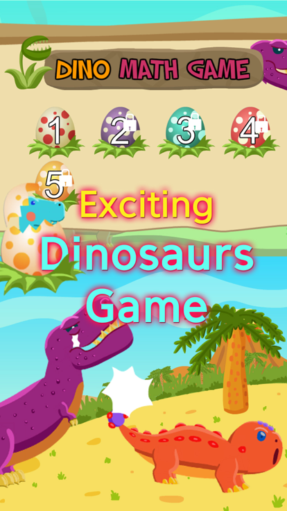 Fun dinosaur egg math game for children游戏截图