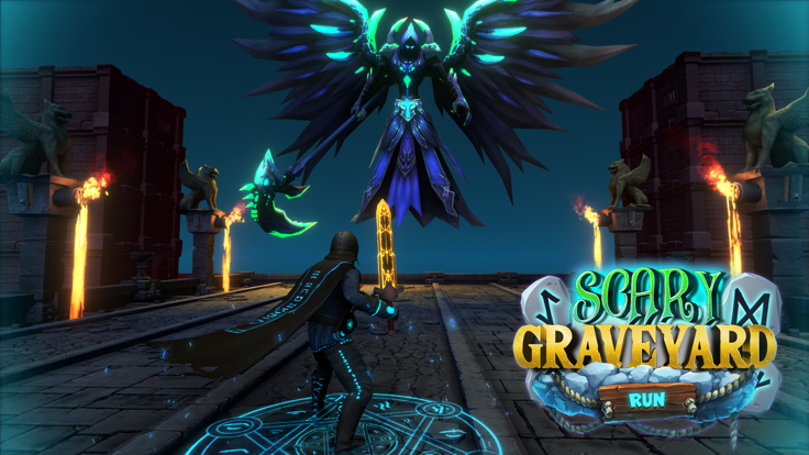 可怕的墓地奔跑游戏截图