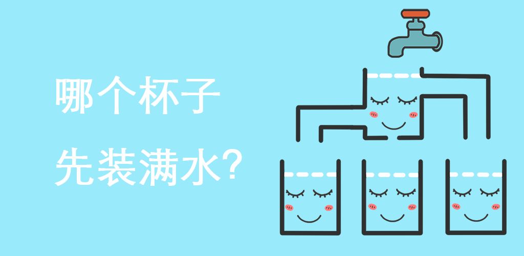 哪个杯子先装满水?