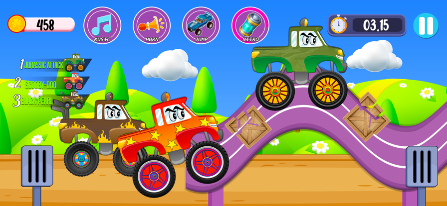 Monster Trucks Stunt Race Game游戏截图
