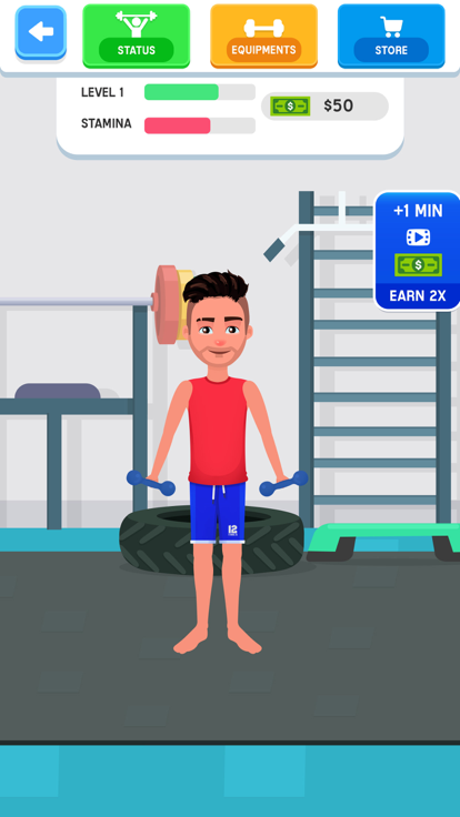 Gym Workout- Tycoon Game游戏截图