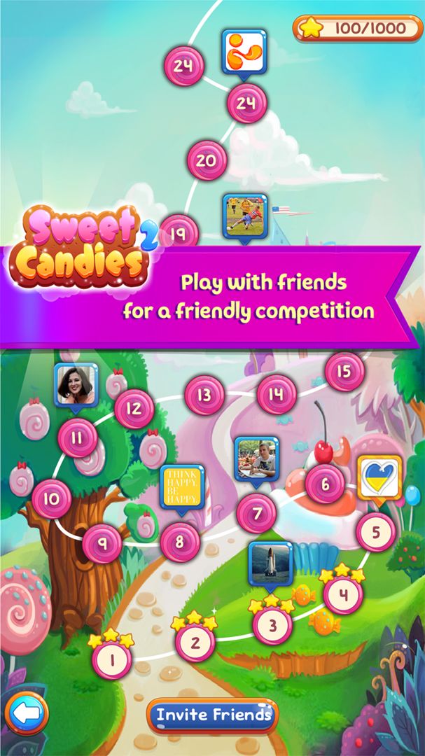 Screenshot of Sweet Candies 2 - Cookie Crush Match 3 Puzzle