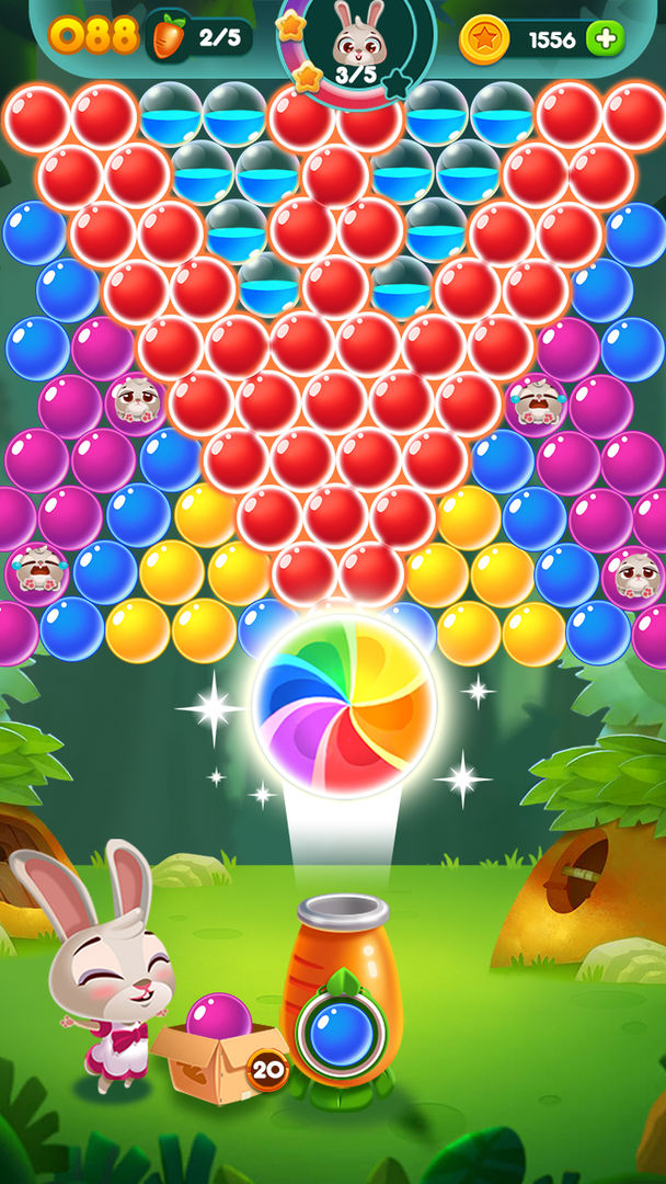 兔子泡泡龙: 动物森林游戏截图