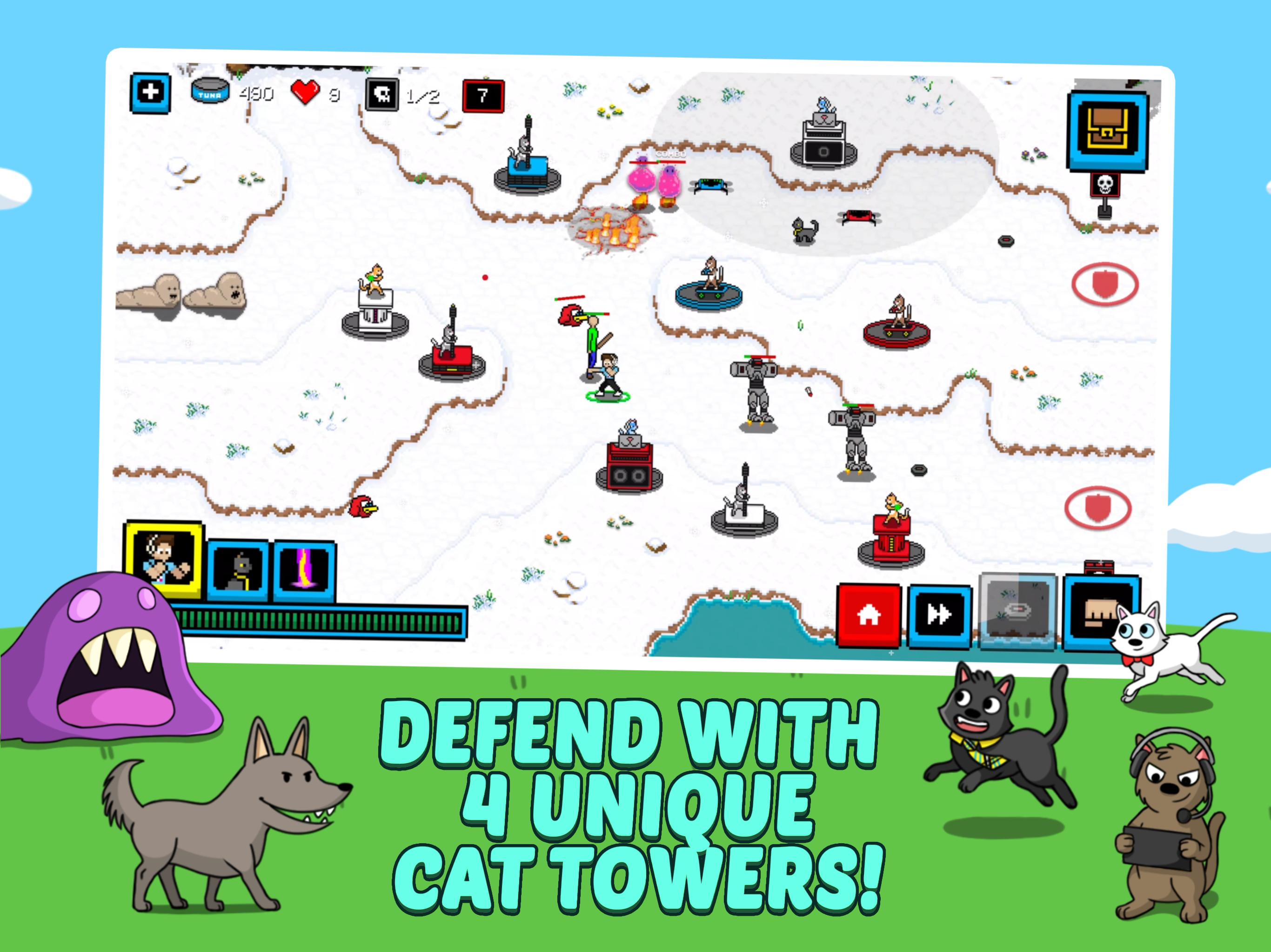 Cats Cosplay Epic Tower Defense Fighting Game Android Download Taptap - zombie defence roblox codes