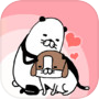 Panda and Dog: Anywhere Dog Cuteicon