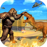 Wild Gorilla vs Dinosaur Fighticon