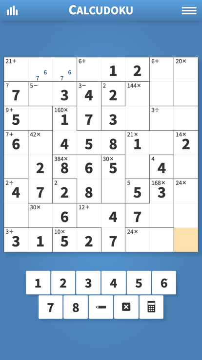 Calcudoku · 数学数独游戏截图