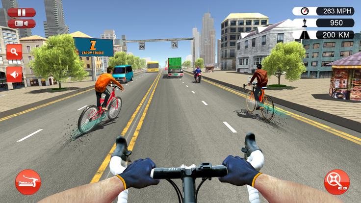 Bicycle City Rider: Endless Highway Racer游戏截图