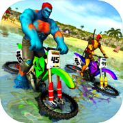 Superhero Water Surfer Bike Racing: Beach Racer