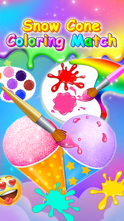 Snow Cone Coloring Match游戏截图