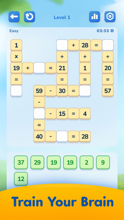 Math Crossword - number puzzle游戏截图