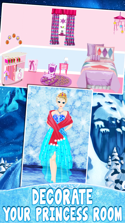 Ice Queen Dress Up Salon Room Design and Painting: Game for kids toddlers and boys游戏截图