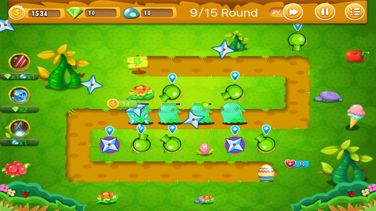 保护鸡蛋防御战:植物和可爱怪兽萌塔英雄口袋妖怪终极塔防游戏游戏截图