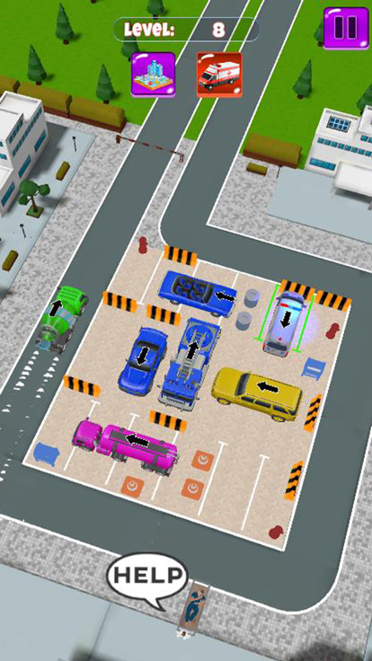 Ambulance Parking Jam游戏截图