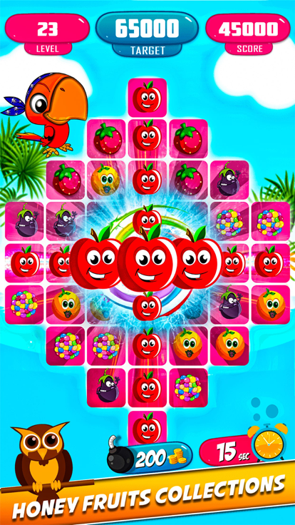 Fruit Candy Blaster Match 3游戏截图