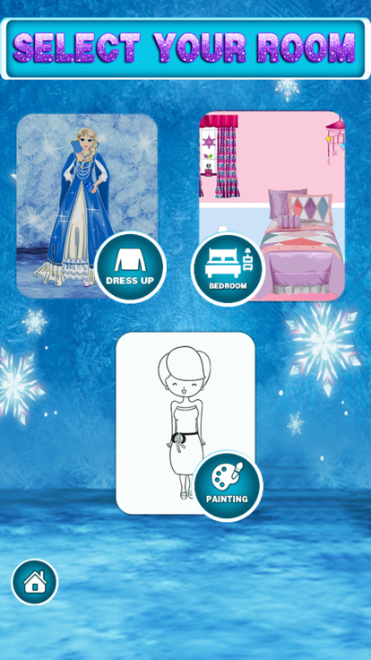 Ice Queen Dress Up Salon Room Design and Painting: Game for kids toddlers and boys游戏截图