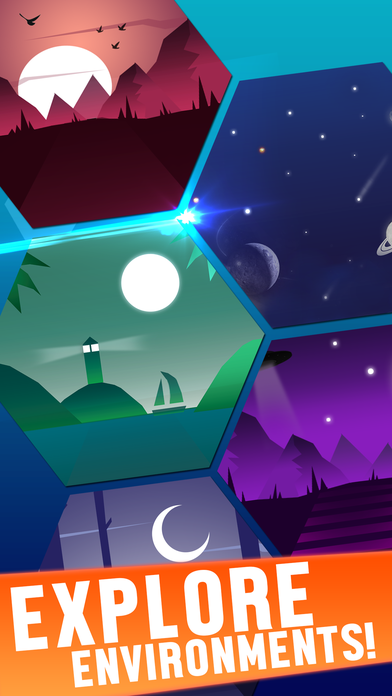 在彩色道路上的球种族游戏截图