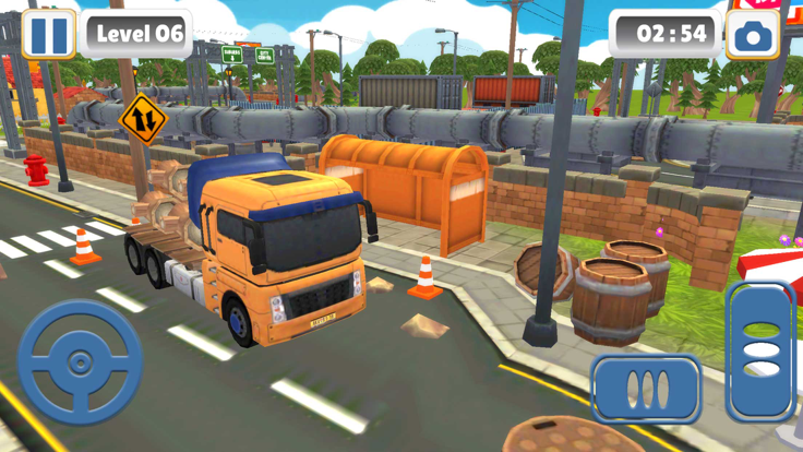 Cargo Truck Toon City Simulato游戏截图