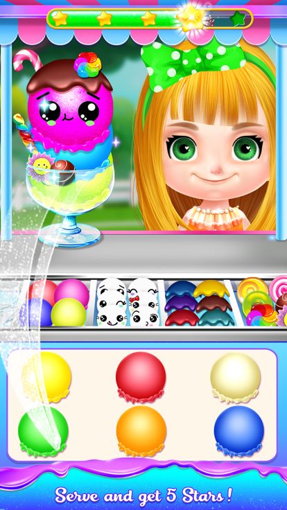 魔雪奇緣小女孩游戏!冰雪奇缘做冰淇淋游戏游戏截图