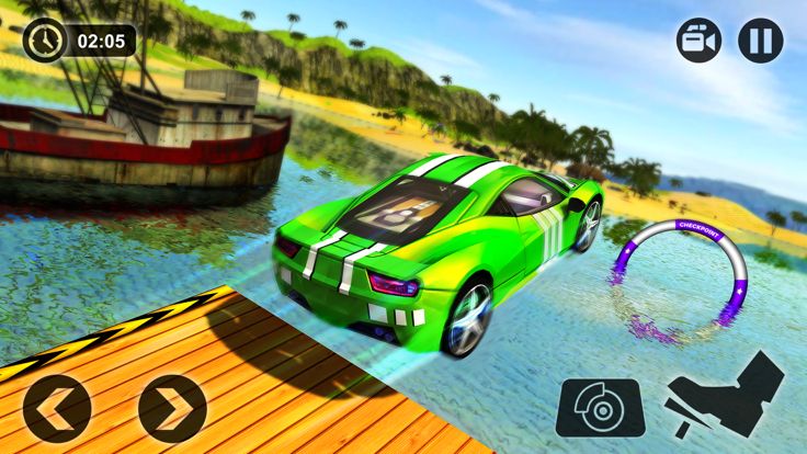 Floating Water Car Driving - Beach Surfing Racing游戏截图