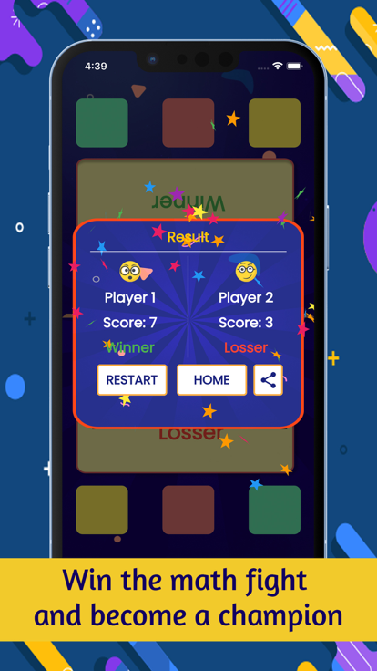 Math Fight 2Player Game游戏截图