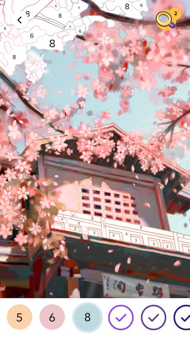 Colorscapes - 番号順に色塗り游戏截图